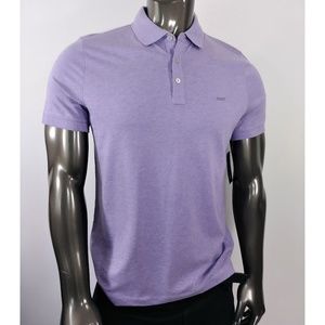 light purple polo shirt